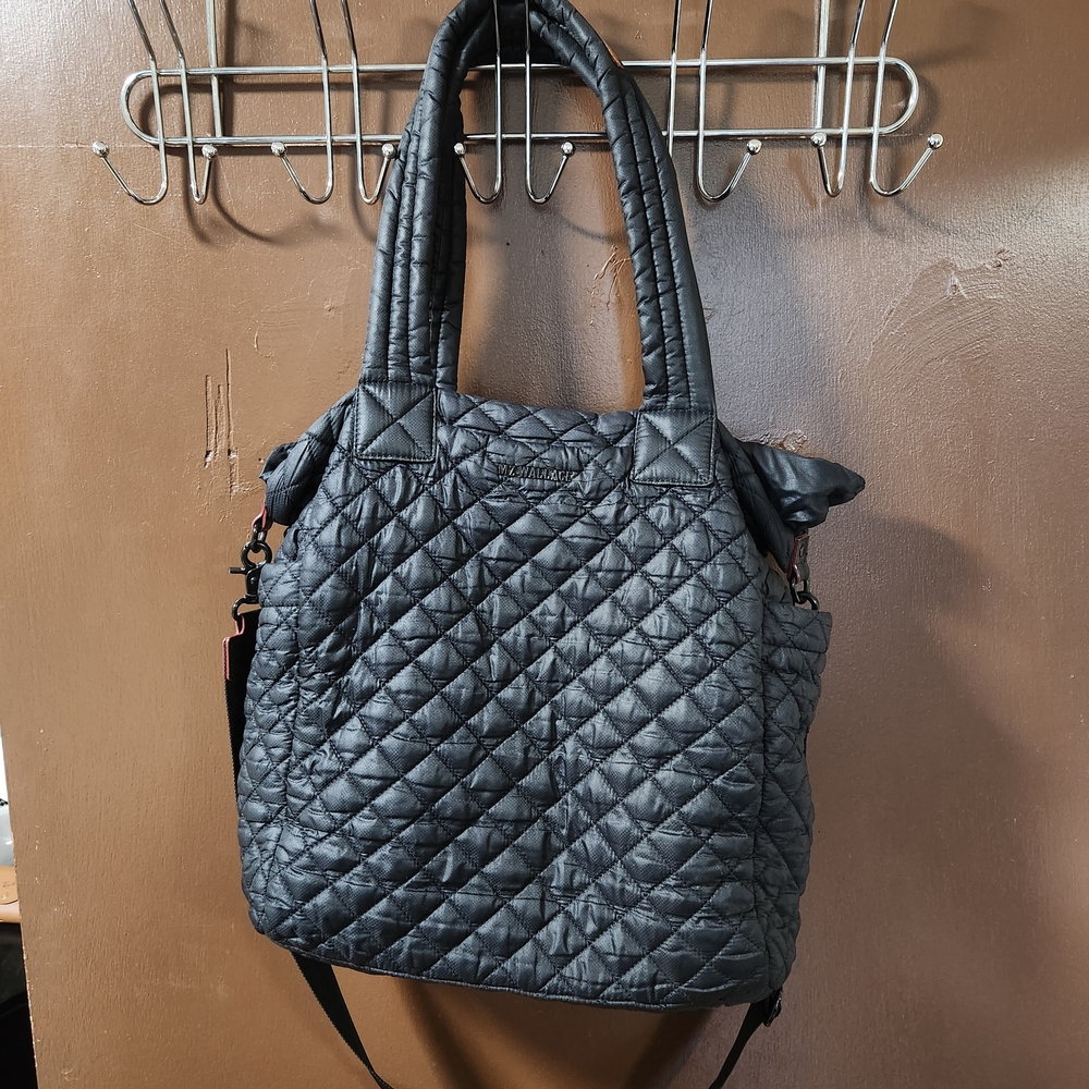 MZ Wallace Quilted Charcoal Tote (Black)